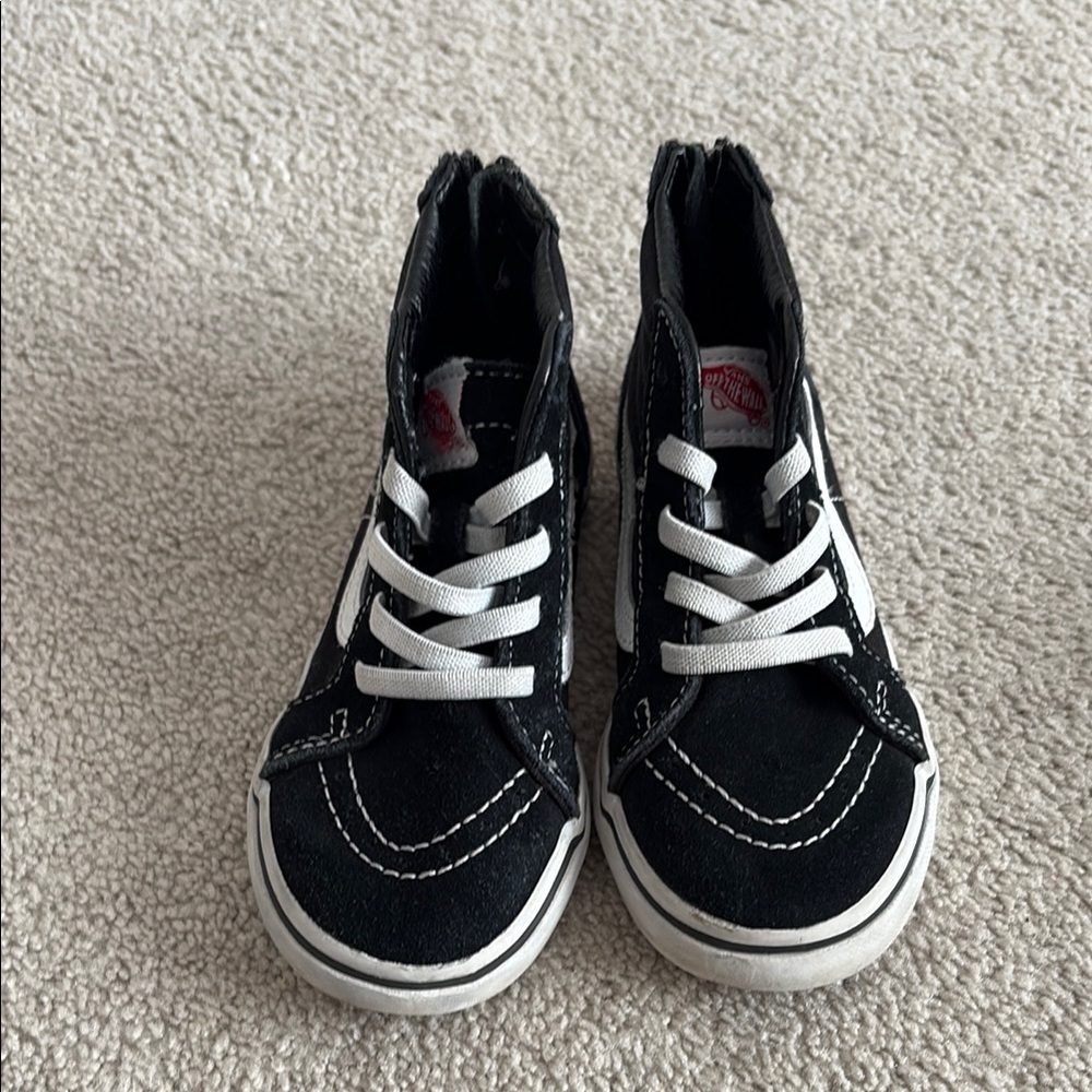 Vans Black and White Kids Sneakers
